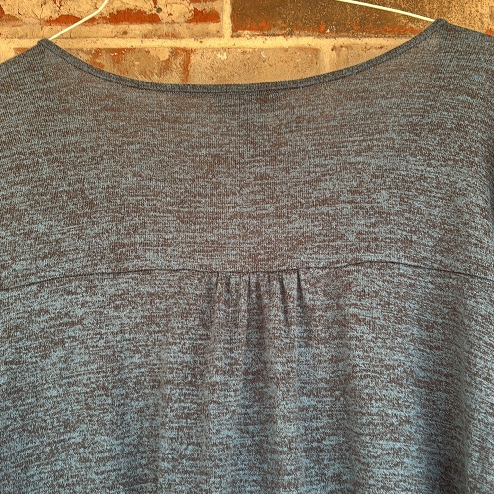 Catherines Dark Blue Tunic with Plaid Accents - Picture 9 of 9